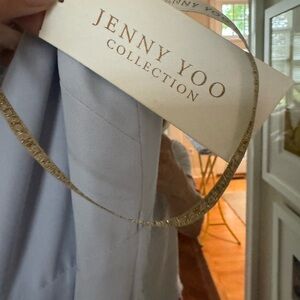 Jenny Yoo Collection, whisper blue luxe chiffon, James dress size 8